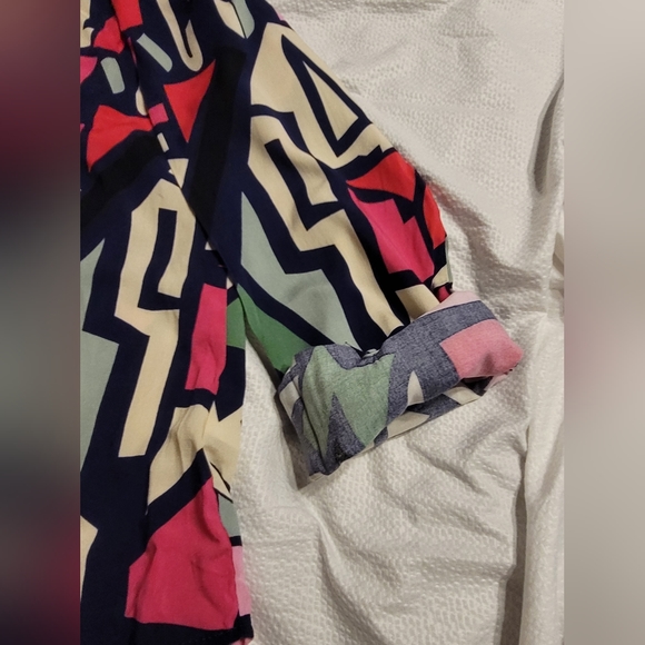 NWT CASUAL LONG SLEEVE BLOUSE TOP BUTTON UP SHIRT LARGE - Picture 9 of 17